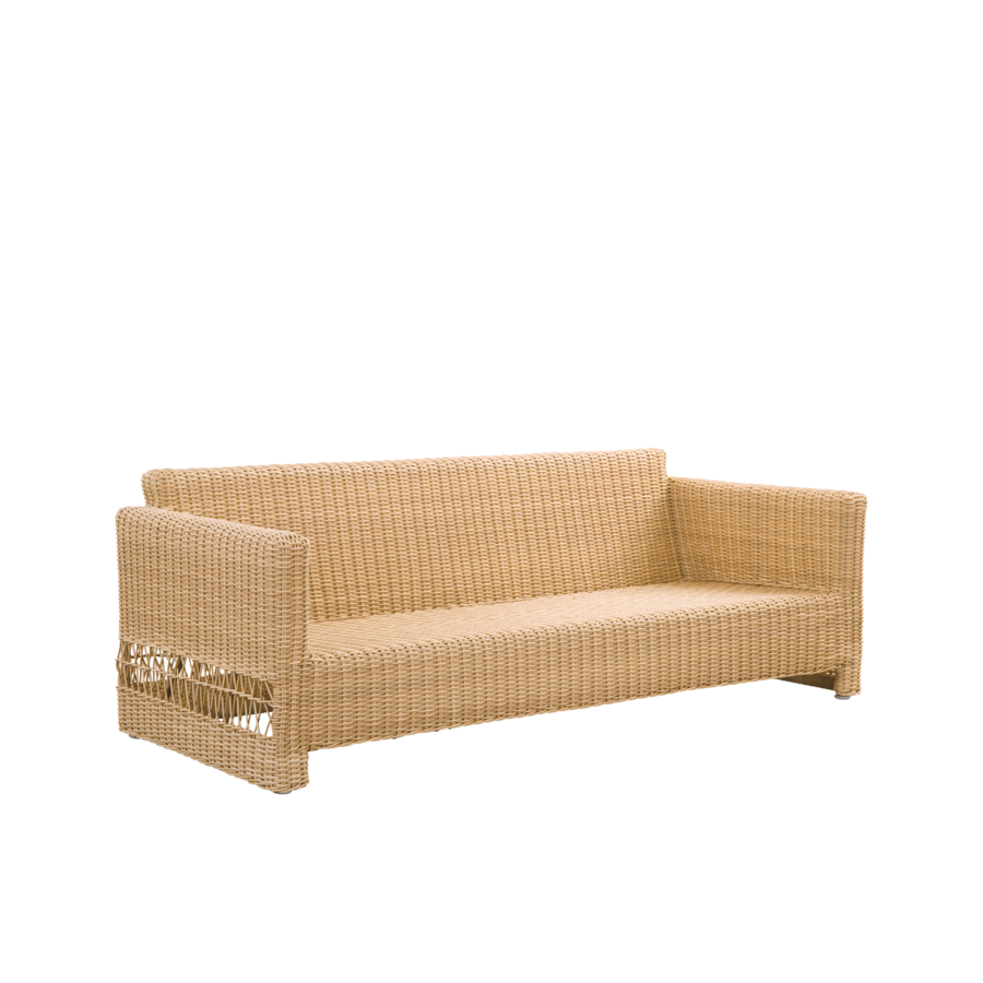 Canapé Lounge Carrie 3 places avec coussin d'assise et dossier