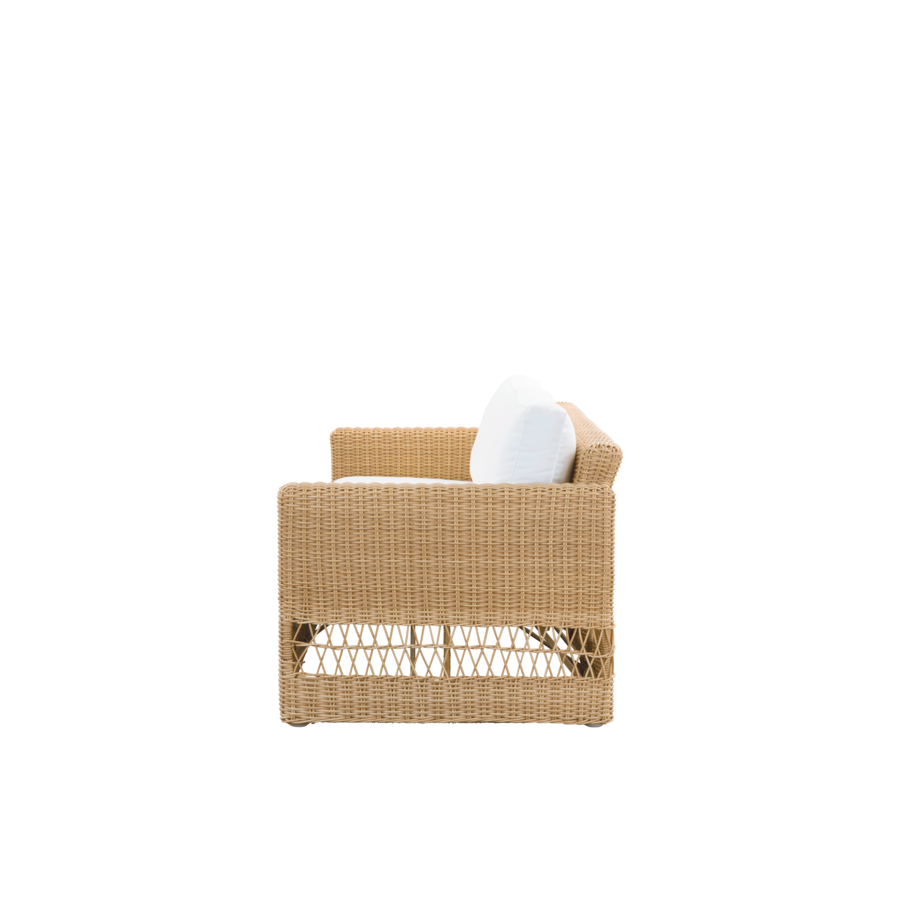 CANAPE LOUNGE CARRIE 3 PLACES AVEC COUSSIN D'ASSISE ET DOSSIER