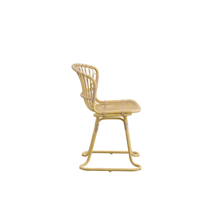 Chaise Repas Rita Naturel peint à la main