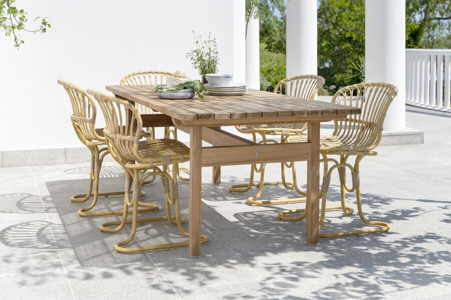 Chaise Repas Rita Naturel peint à la main