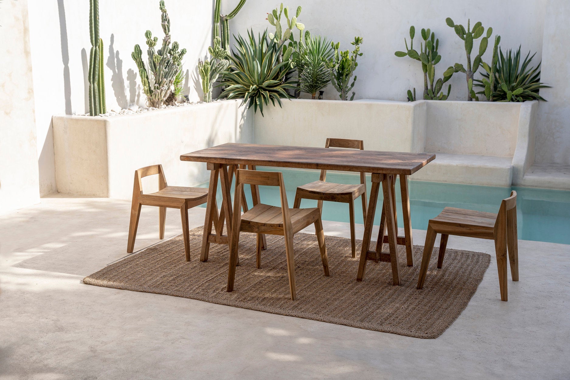 Chaise de jardin PAXI en teck naturel – vue complémentaire Bazar Bizar