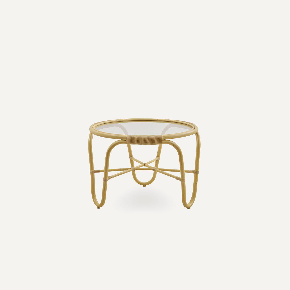 Charlottenborg aluminum coffee table ø 69 cm with glass