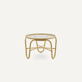 Table basse charlottenborg alu ø 69 cm avec verre