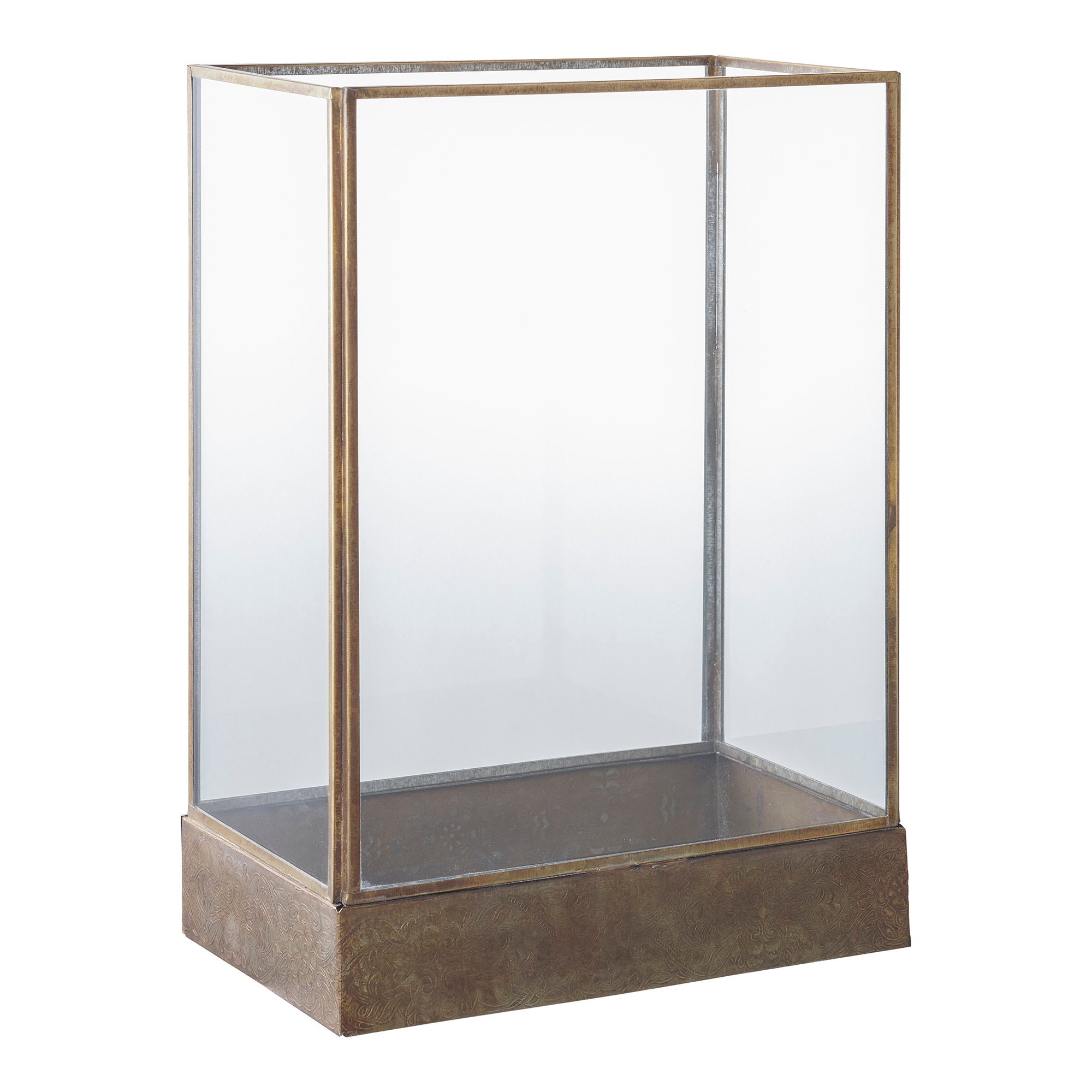 Lanterne MANALI en verre et métal finition laiton antique – vue complémentaire