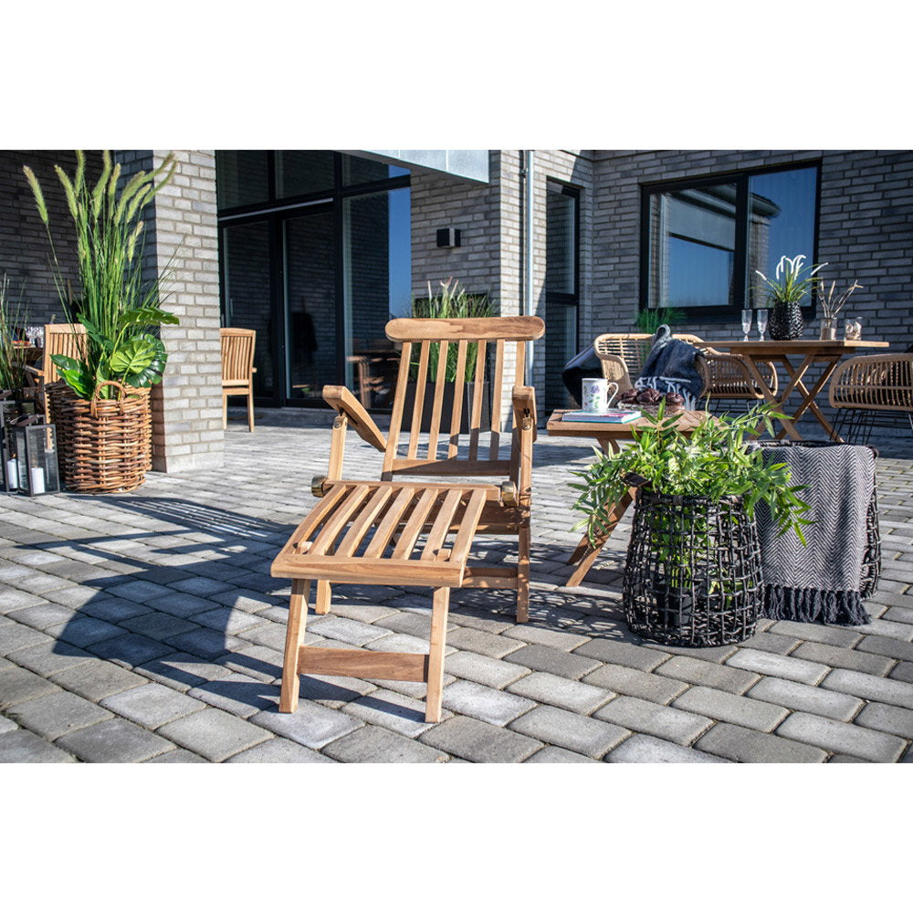 Chilienne ARRECIFE réglable en teck naturel – vue 5
