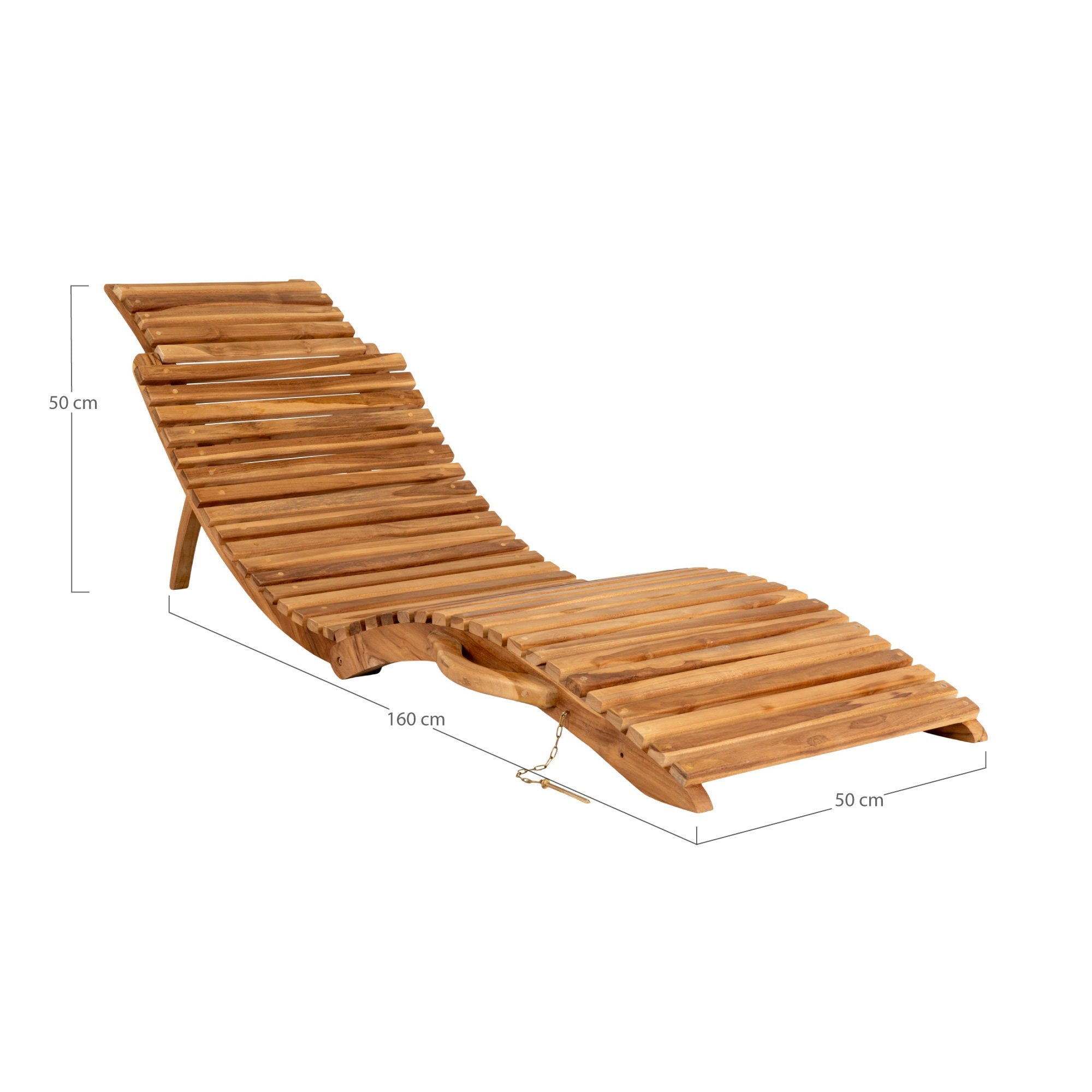 Bain de soleil ARRIETA en teck naturel – mise en situation extérieure