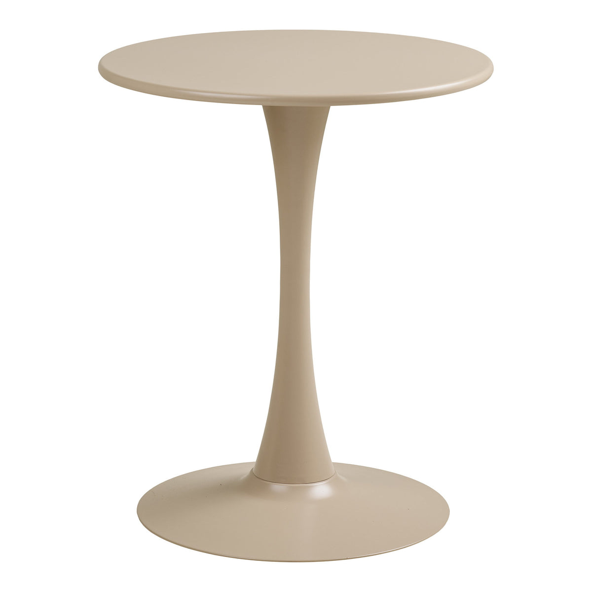 Table bistrot MEIRA en acier taupe Ø60 cm