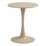 Table bistrot MEIRA en acier taupe Ø60 cm