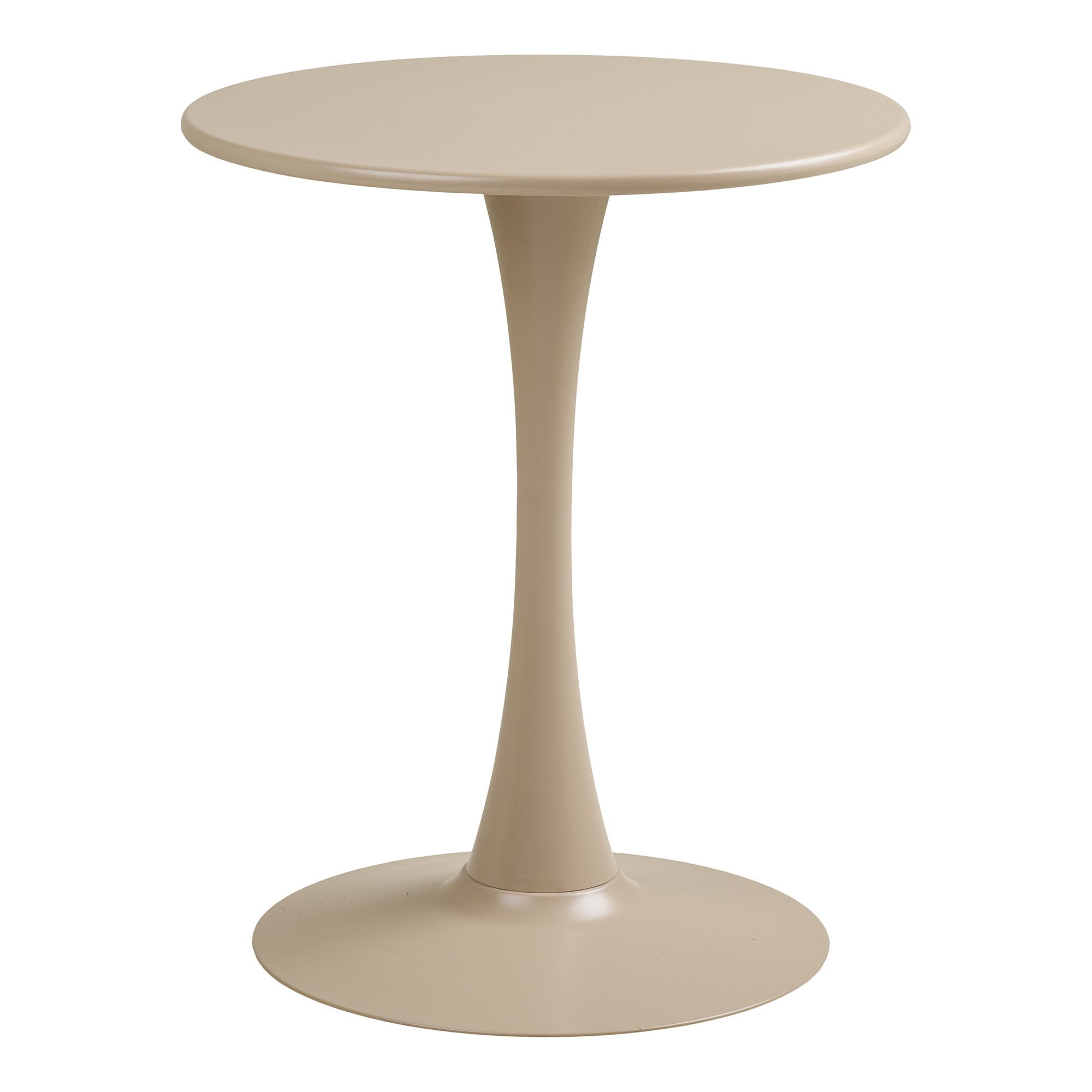 Table bistrot MEIRA en acier taupe Ø60 cm