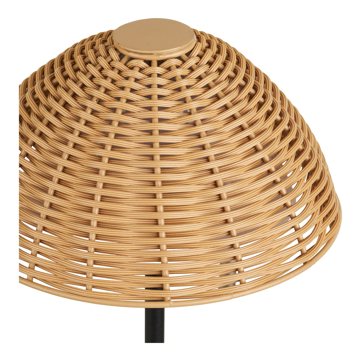 Lampe de table LED WIGAN rechargeable IP44 naturel et noir