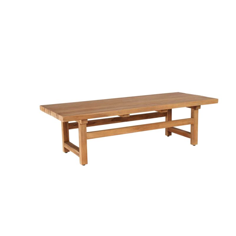 Julian openwork teak coffee table 140 x 55 cm
