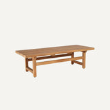 Table basse julian teck ajoure 140 x 55 cm