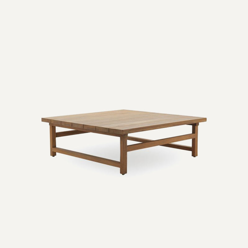 Julian square coffee table in openwork teak 120 x 120 cm