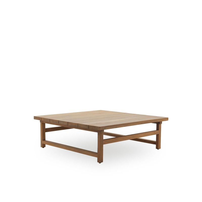 Julian square coffee table in openwork teak 120 x 120 cm