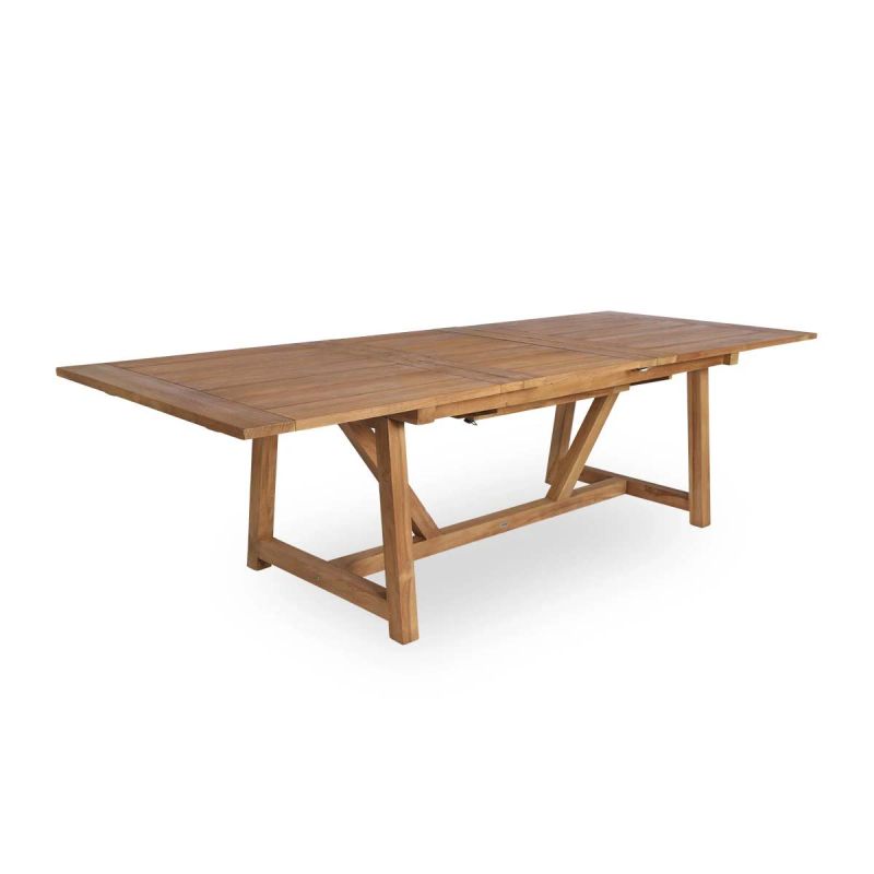 EXTENDABLE TABLE GEORGE TEAK AJOURE 100X 200-280 CM