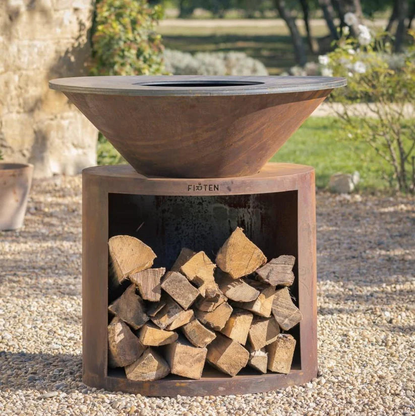 Brasero Ellipse 100 Corten – vue complémentaire 1 – Firten