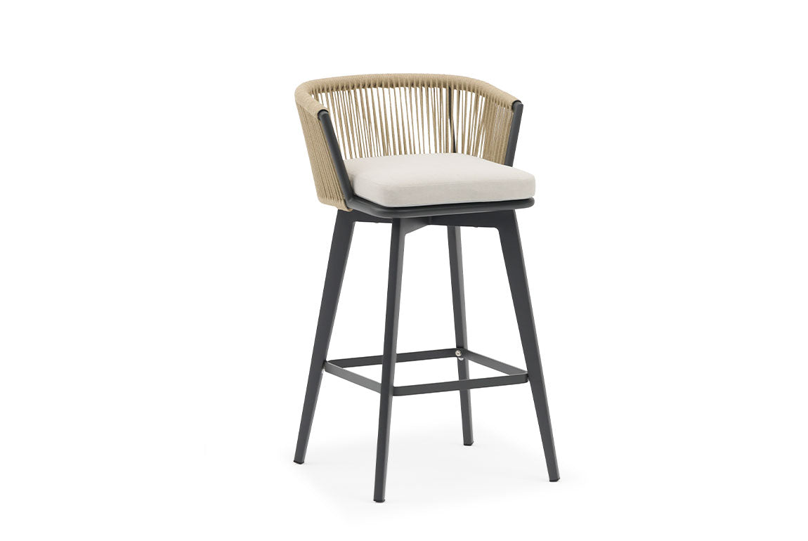 Tabouret de bar extérieur DIVA anthracite