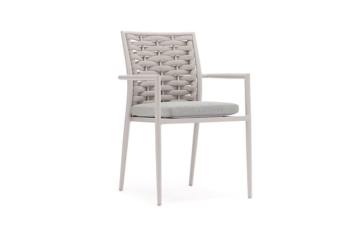 Chaise de repas extérieure LOOP greige