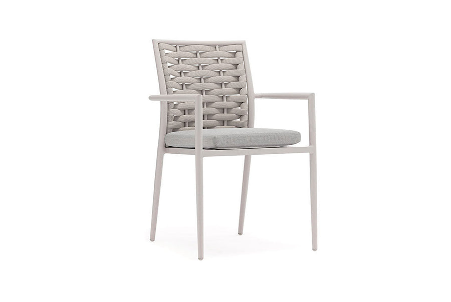 Chaise de repas extérieure LOOP – Greige