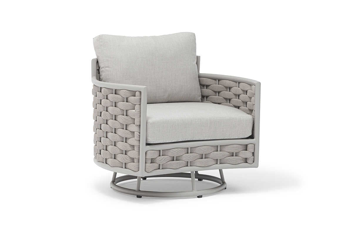 Fauteuil pivotant extérieur LOOP COUTURE Jardin greige