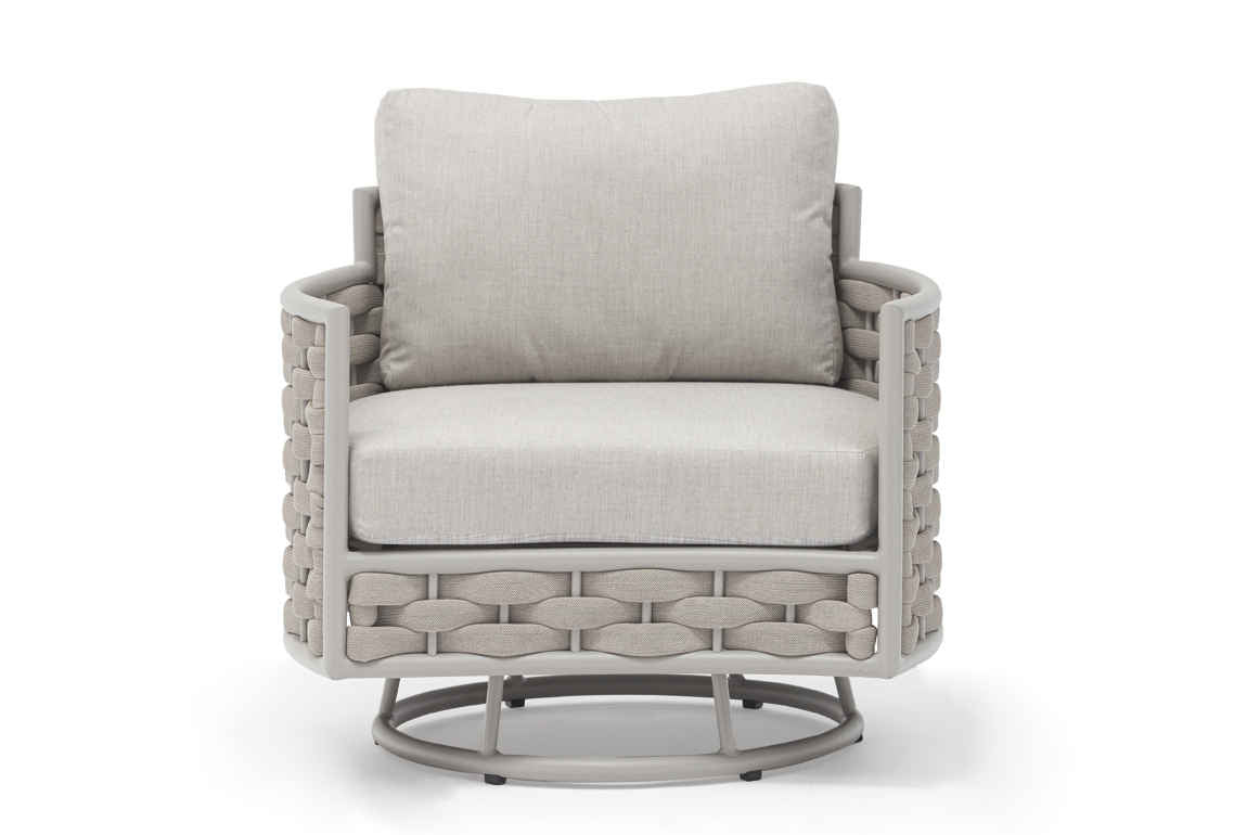 Fauteuil pivotant extérieur LOOP – Greige