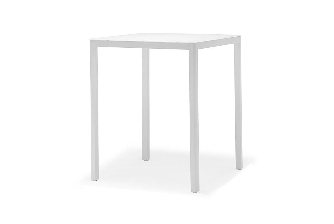 Table de bar carrée extérieure LOOP greige 90 cm