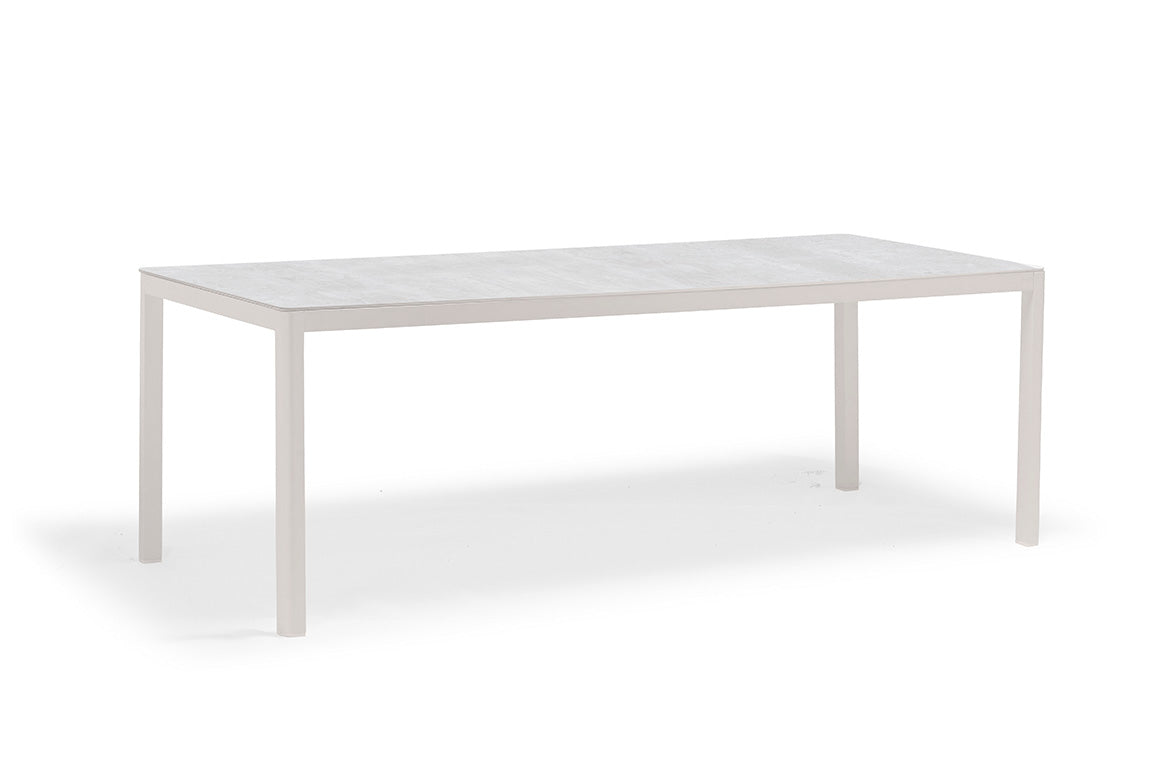 Table à manger extérieure LOOP carrée 90 cm greige