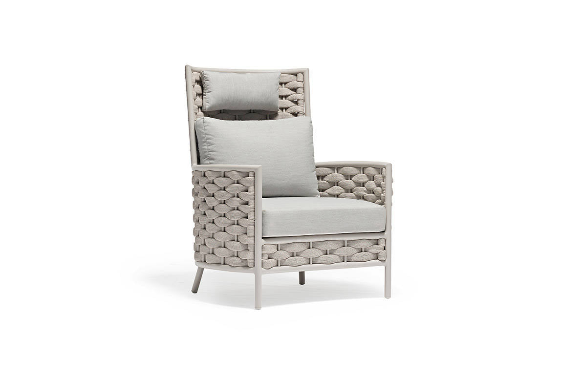 Fauteuil haut extérieur LOOP COUTURE Jardin greige