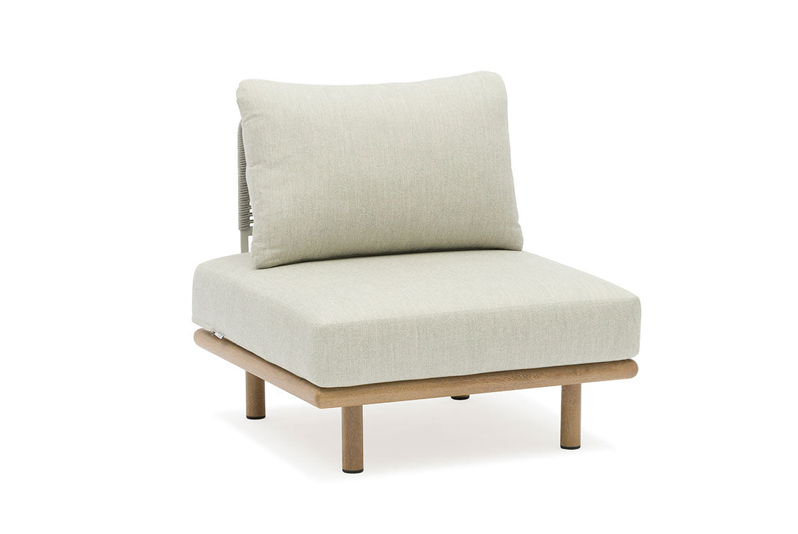 Fauteuil sans accoudoirs PLAY COUTURE Jardin finition ALU Oak