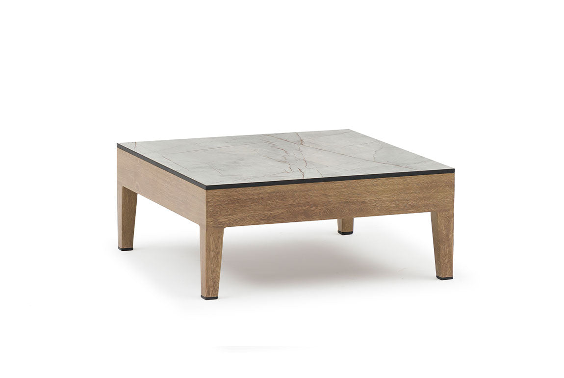 Table basse extérieure RIVIERA 70 cm COUTURE Jardin finition OAK