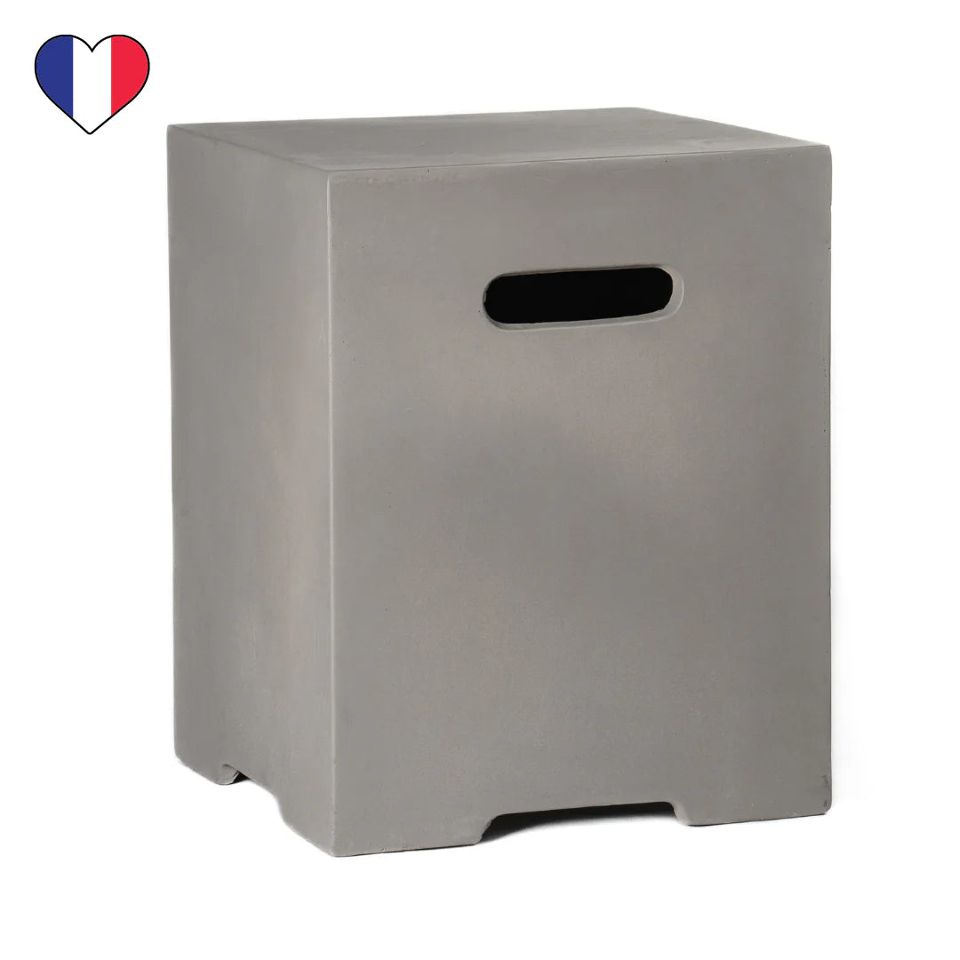 Smooth gray square bottle chest
