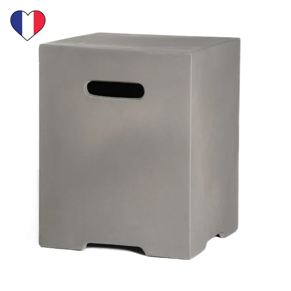 Smooth gray square bottle chest