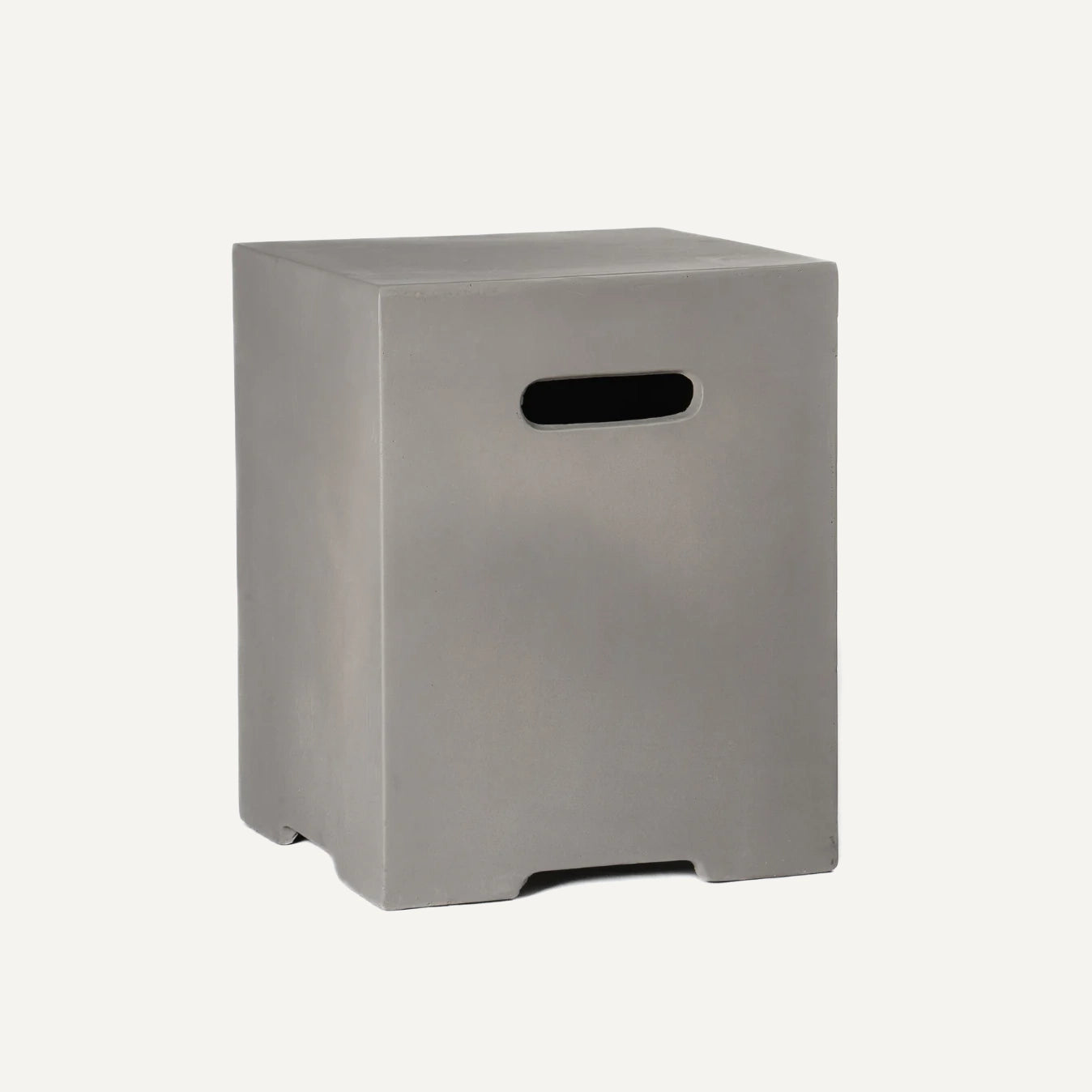 Smooth gray square bottle chest