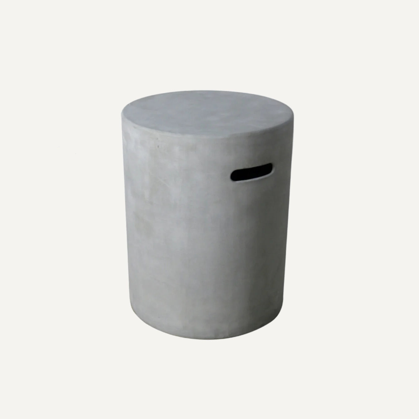Smooth gray round bottle chest