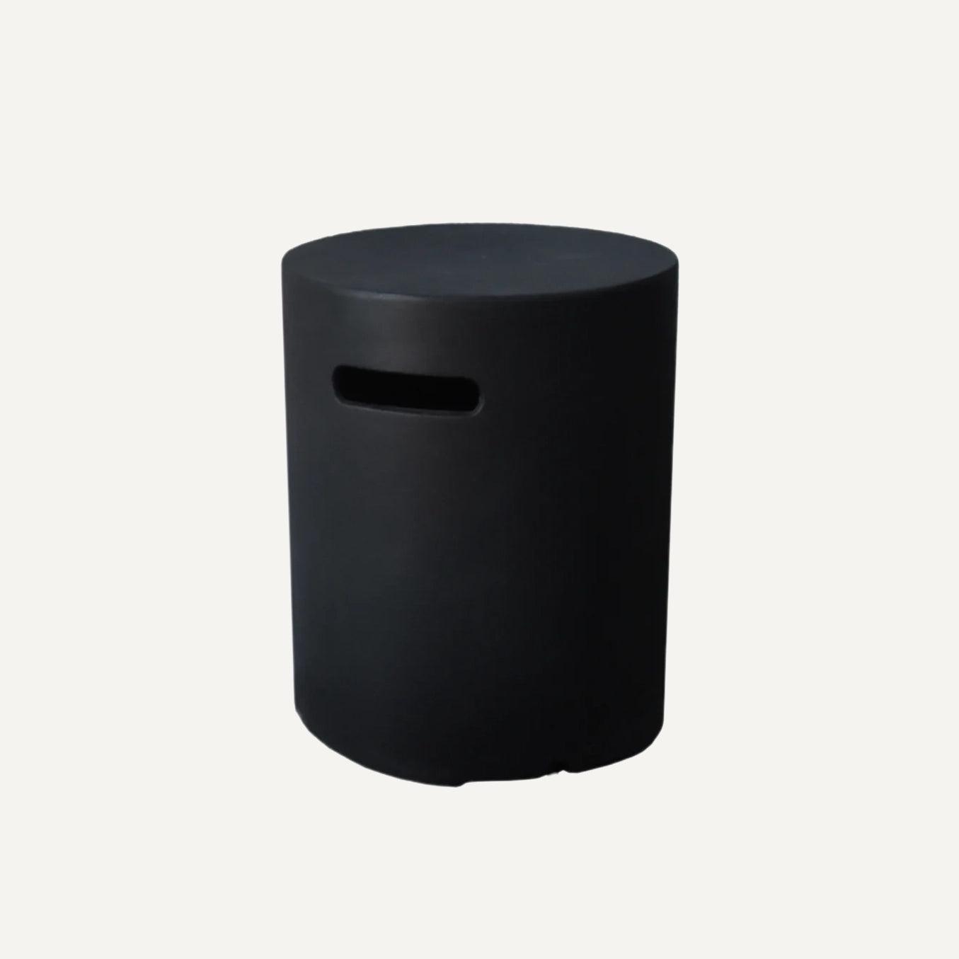 Raw black round bottle chest