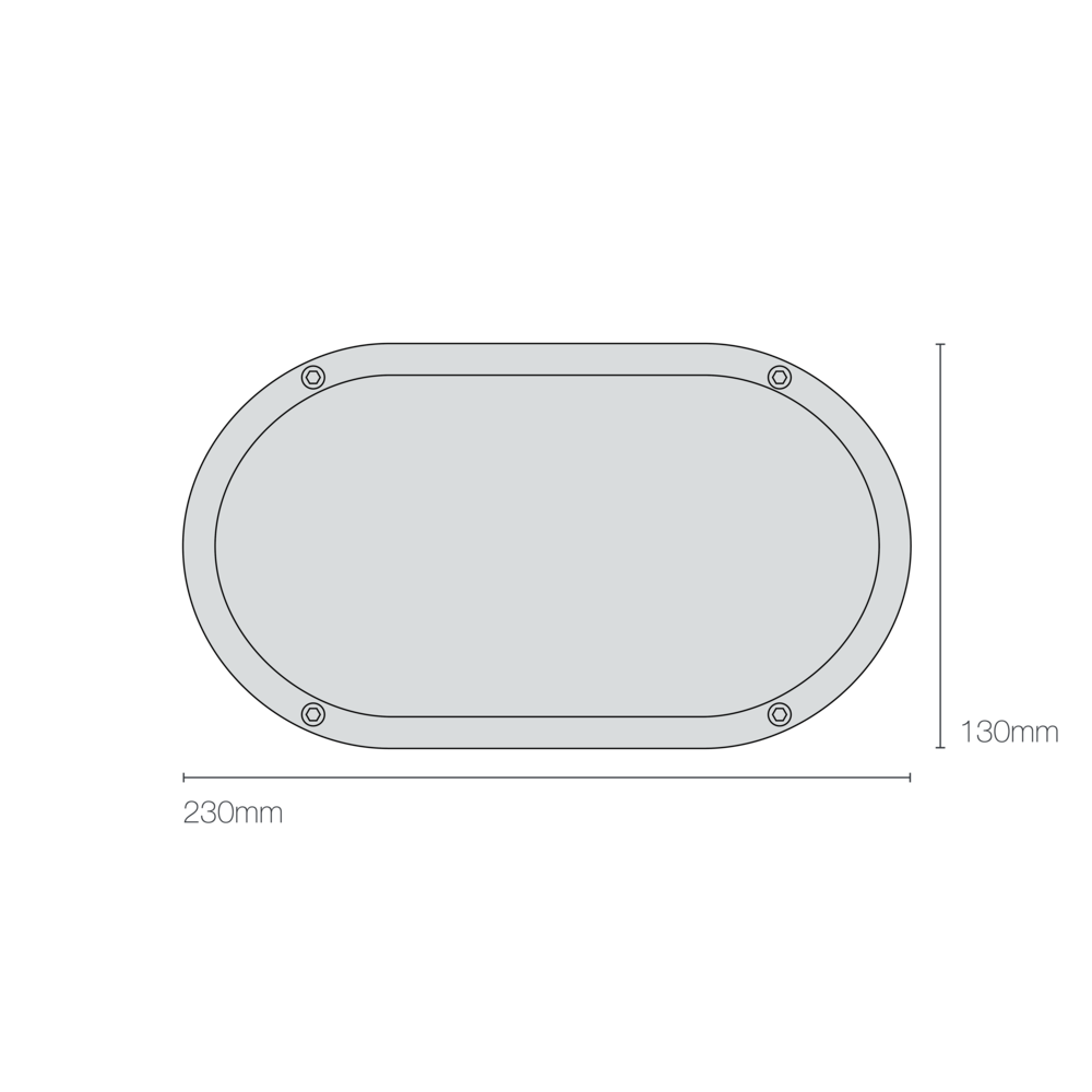 Hublot Oval en Aluminium 8120
