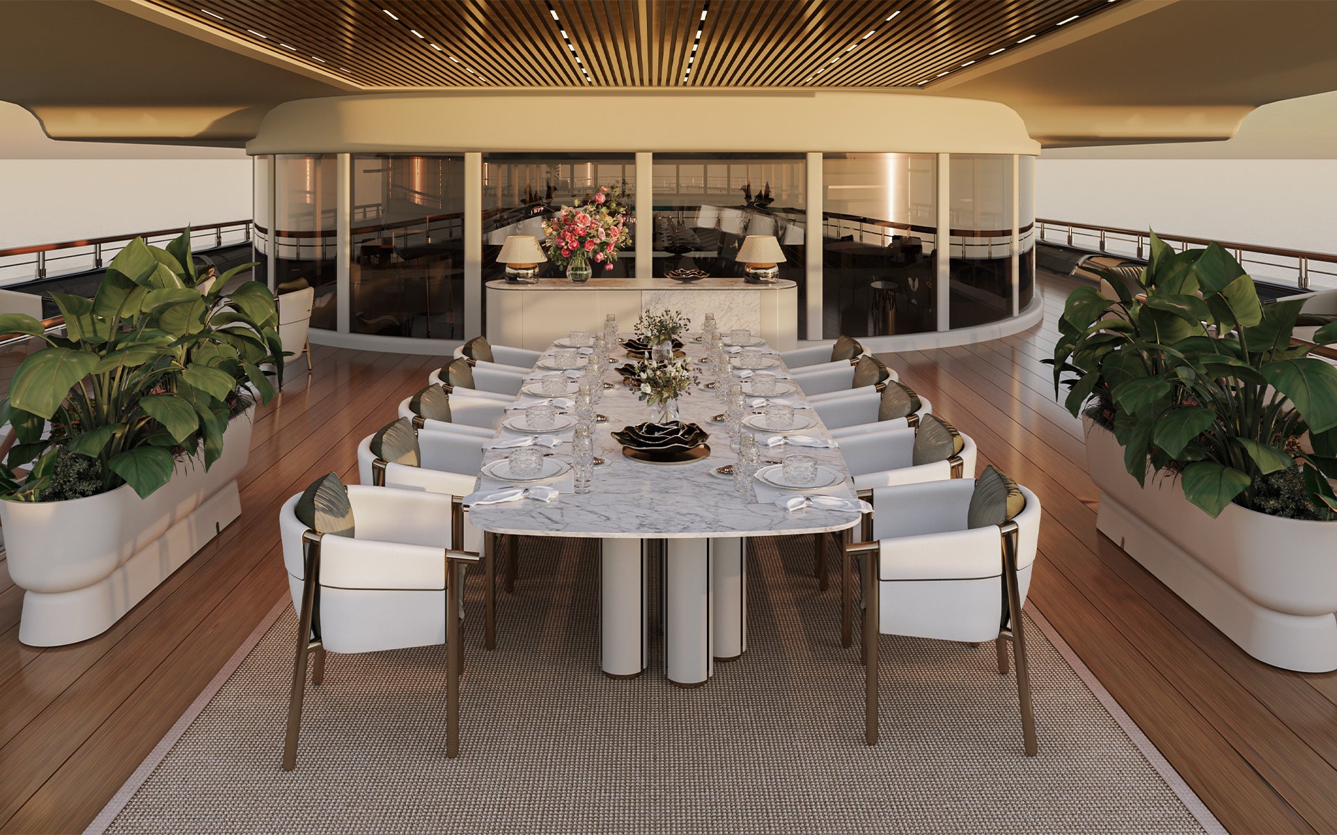 Table à manger rectangulaire Moon