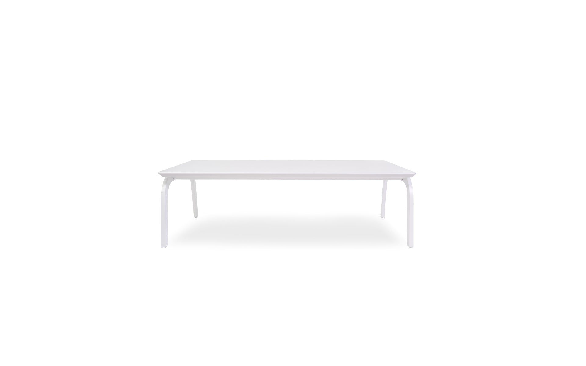 Table basse Ribbon MyFace blanche, vue de face