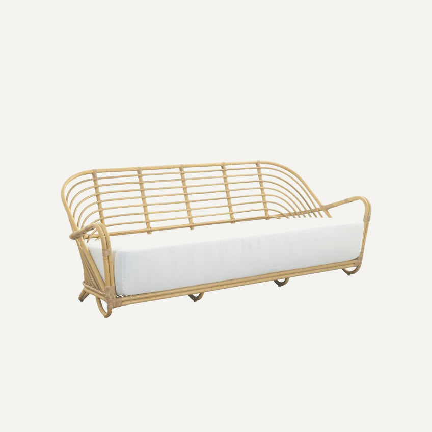 CANAPE CHARLOTTENBORG 3 PLACES AVEC COUSSIN D'ASSISE ET DOSSIER
