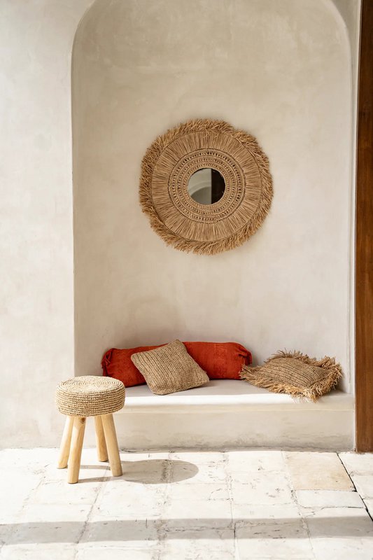 Housse raphia naturel 40 × 40 – vue 9 – Bazar Bizar