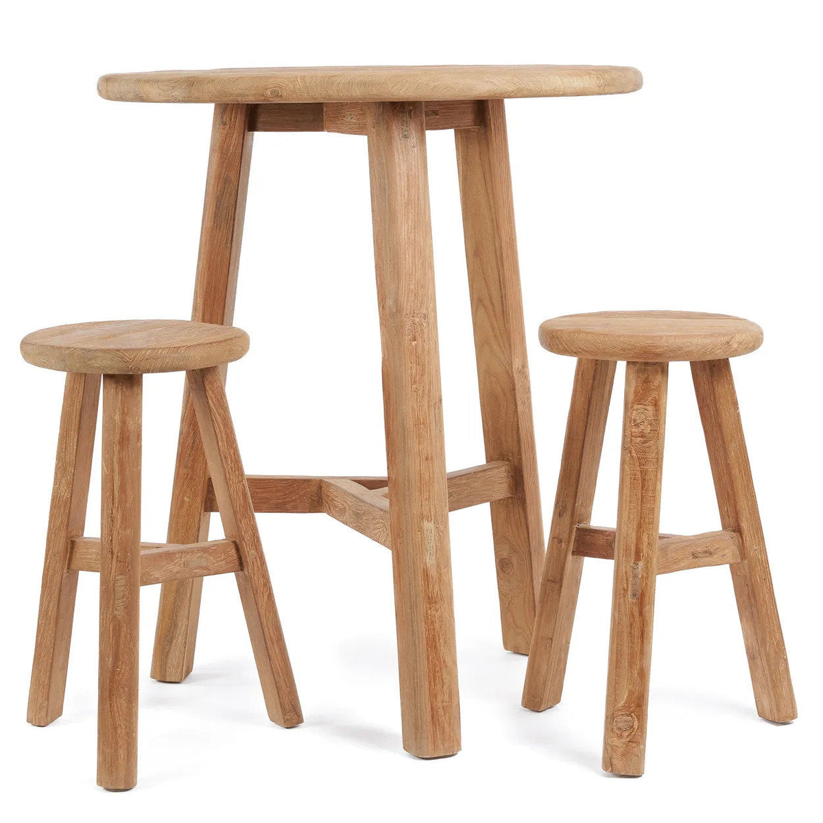 Table de bar FUSUMA en teck naturel, vue 5 – Bazar Bizar
