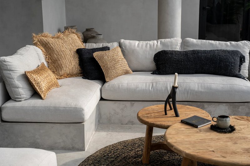 Housse de coussin OH MY GEE noir marine 40 × 40 cm en coton