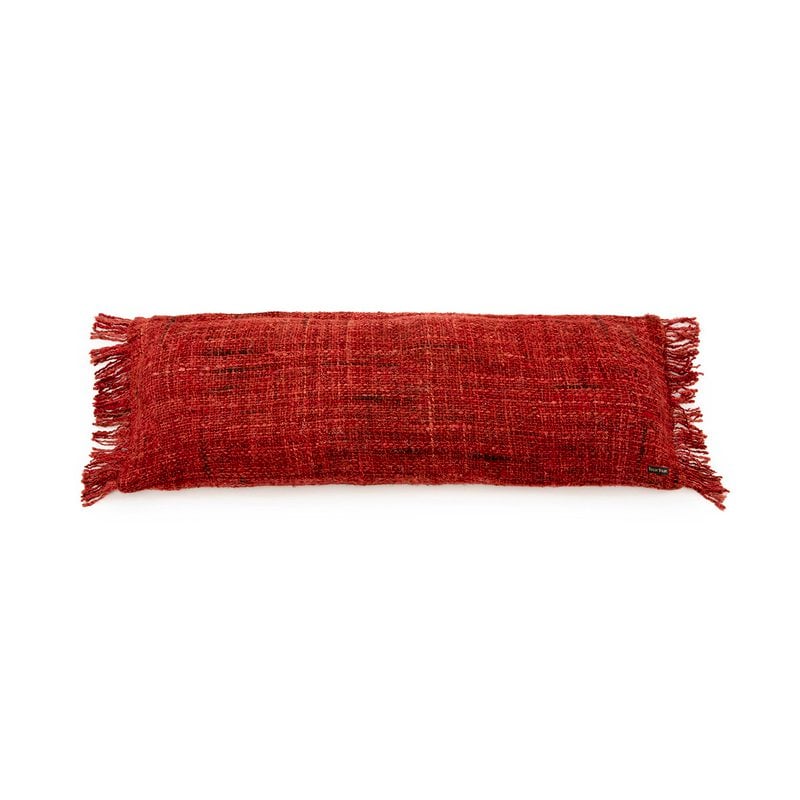 Housse de coussin OH MY GEE rouge cerise 35 × 100 cm en coton