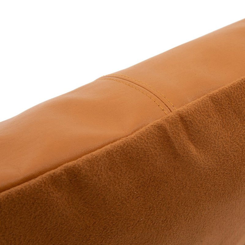 Housse cuir quatre panneaux camel 40 × 40 – vue 3 – Bazar Bizar