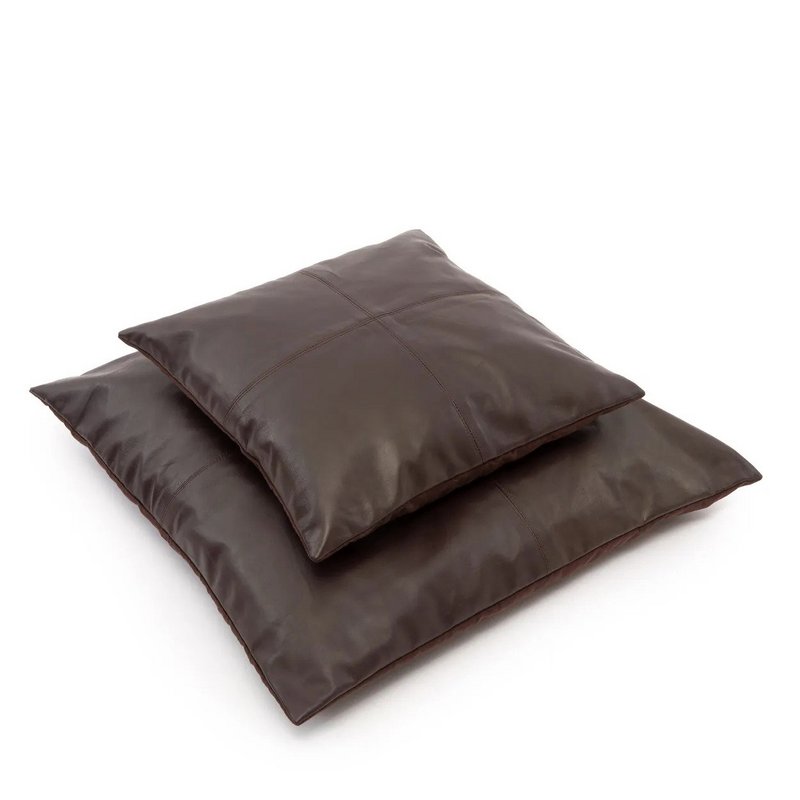 Housse cuir quatre panneaux chocolat 60 × 60 – vue 5 – Bazar Bizar