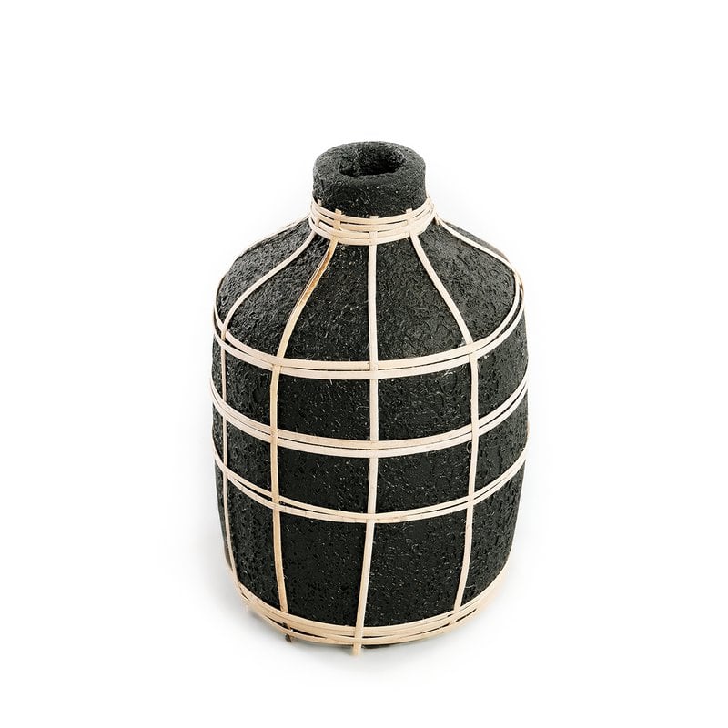 Vase WHOOPY en terre cuite noir naturel, taille M – Bazar Bizar