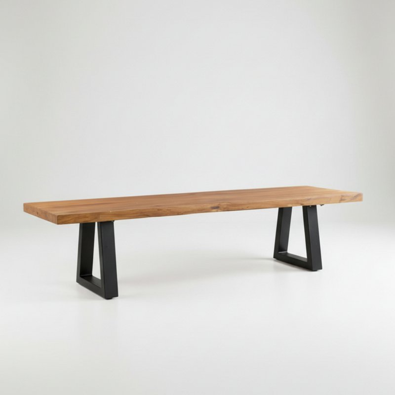 Banc extérieur 280 cm en teck recyclé — vue 5