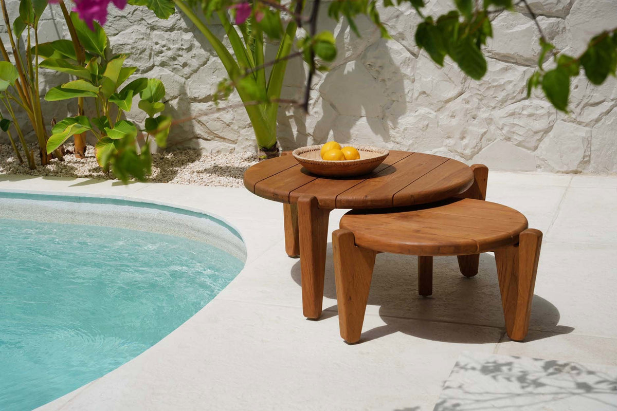 Table basse SESEH M extérieure – vue lifestyle – Bazar Bizar
