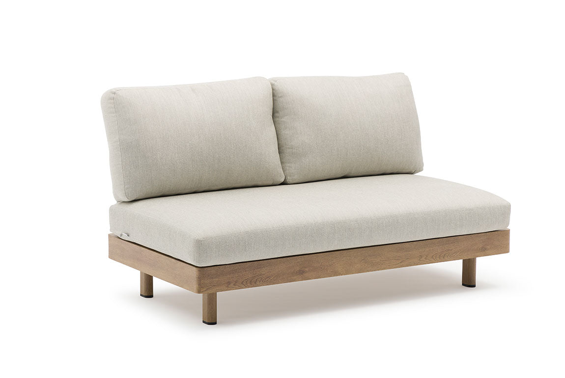 Canapé 2 places sans accoudoirs LOUNGE – ALU Oak