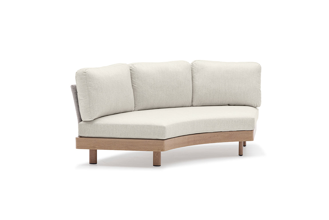 Canapé d’angle d’extérieur LOUNGE – ALU Oak